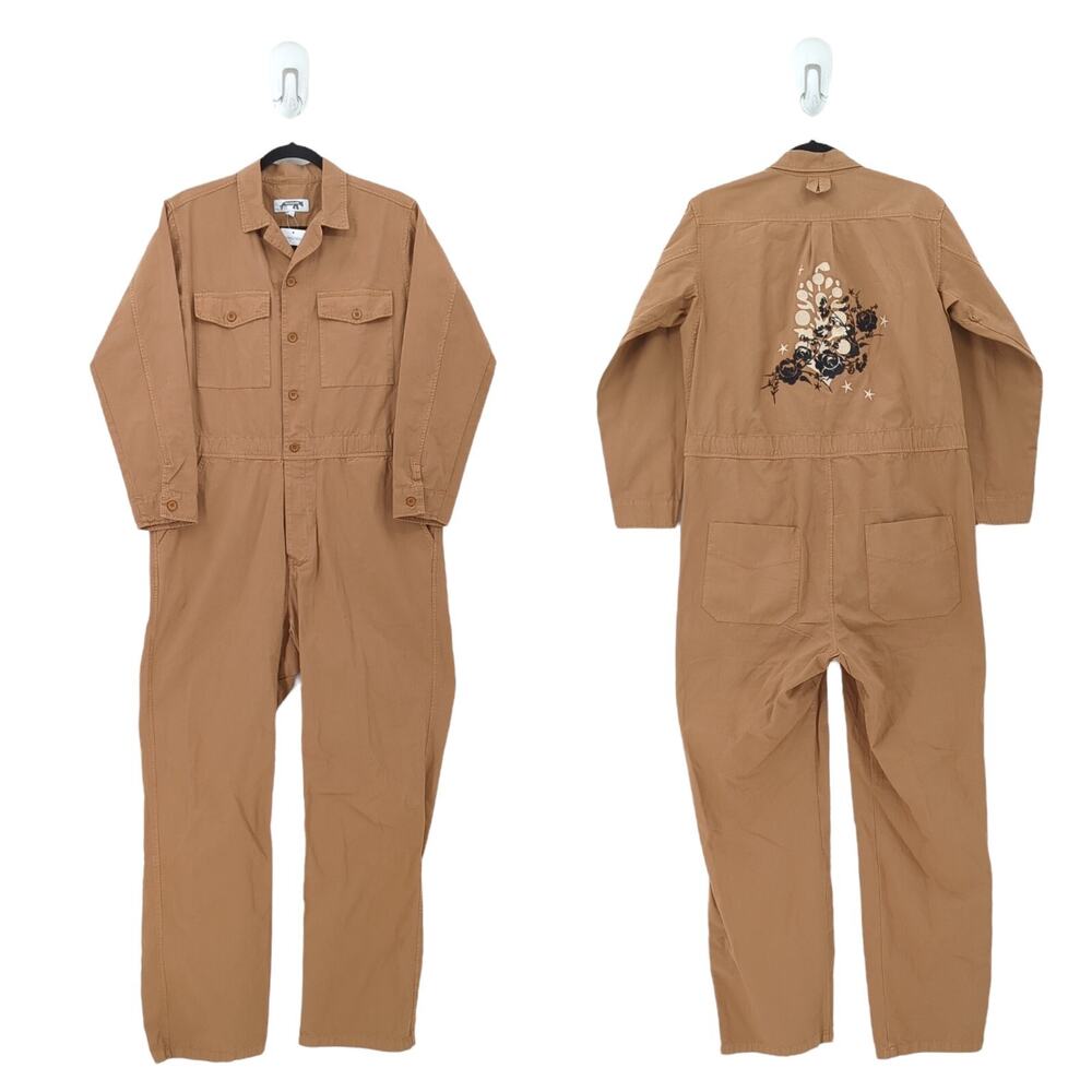 Westerlind Women S Climbing Jumpsuit Coyote Brown Utility Embroidered Relax NEW